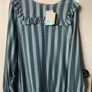 Boden womens floral striped blouse
